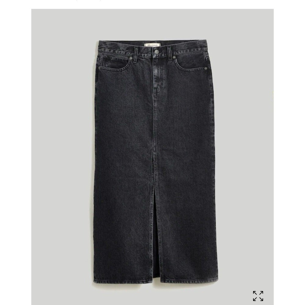 Madewell Black Denim Maxi Skirt